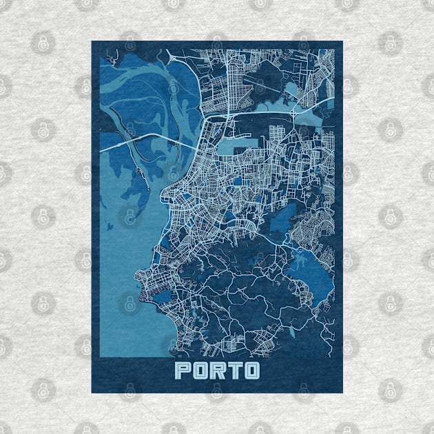 Porto - Portugal Peace City Map by tienstencil